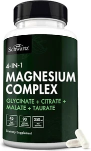 Magnesium Complex Supplement Extra Strength 350mg High Absorption Magnesium 90ct - Picture 1 of 6