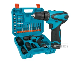 Trapano Avvitatore Doppia Batteria a Litio 18V con LED Valigetta 24 Accessori - Foto 1 di 8
