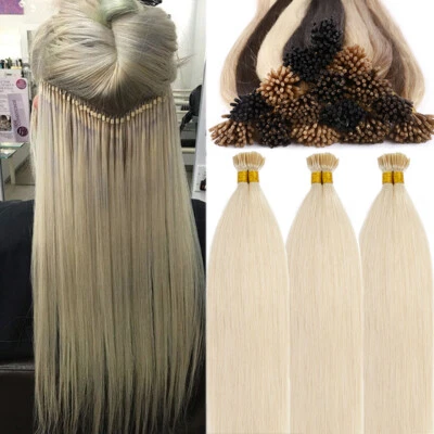 1g Russian Pre Bonded Stick Tip I Tip Micro Ring 100% Remy Human Hair Extensions - Image 1 of 4