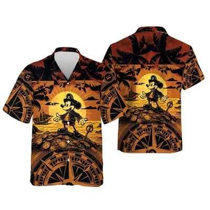 Mickey Mouse Pirates Of The Caribbean 3D HAWAII SHIRT Mother Day Gift Best Price - Picture 1 of 3