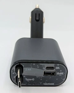 Chargeur Voiture Rétractable, Chargeur Téléphone Voiture Rapide 4 en 1 120W, 2.7Ft Rétractable... - Photo 1 sur 2