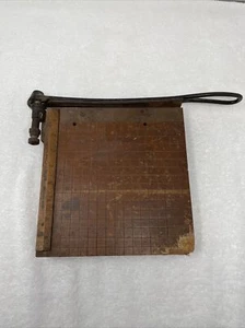 Old Dandy Wood/ Metal Handle Paper Cutter, 9" X 9", Collectible 🇺🇸 Usa - Picture 1 of 14