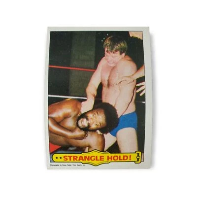 1985 Topps WWF Pro Wrestling Stars Card #40 Ringside Action Strangle Hold! - Image 1 of 2