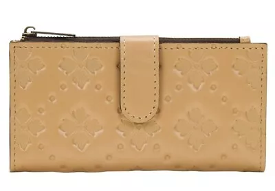 Patricia Nash Nazari Embossed Leather Bifold Wallet-Sand-NWT-Orig. $99.00 • 71.95€