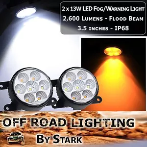 2600Lm 7-LED Round DRL / Turning Light / Fog Light - Off-Road Work Light (2x) - Picture 1 of 5
