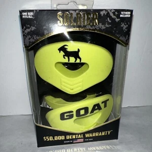 Soldier Sports Elite Air Mouth Guard/Lip Protector THE GOAT Neon Yellow New - Picture 1 of 5