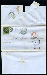GB CROWNED CIRCLE/PUERTO RICO/SPAIN 1858 - Picture 1 of 2