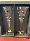 WATERFORD CRYSTAL MILLENNIUM COLLECTION PROSPERITY TOASTING  FLUTES (2)