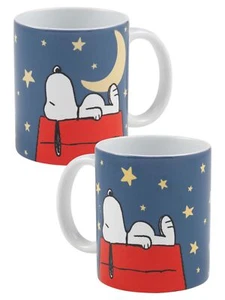The Peanuts Snoopy taza luna y estrellas taza de café taza taza de café 320 ml - Imagen 1 de 3