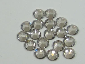 34ss CRYSTAL SILVER SHADE FLATBACK European Rhinestones 18pcs. - Picture 1 of 1