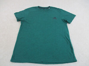 Adidas Shirt Adult Large Green Black Spell Out Logo Lightweight Gym Mens A30