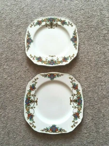2 Vintage Alfred Meakin Floral Garland Bretter Beilagen Teller England um 1930 - Bild 1 von 3
