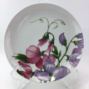 PORTMEIRION Eden Flowers SALAD PLATE Sweet Pea Design 9” HTF Discontinued - Picture 1 of 6