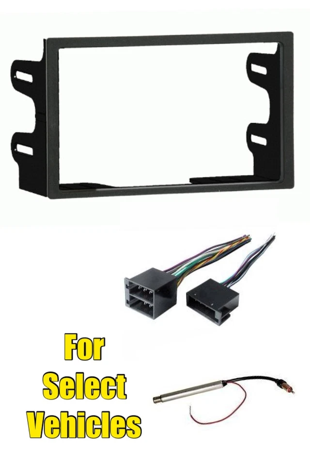 Combo de kit de cara de bisel de embellecedor de tablero de instalación de radio estéreo para automóvil doble Din para VW seleccionado Foto 1 de 1