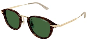 Gafas de sol Mont Blanc MB0336S-002 ojo de gato marco habana lentes verdes - Imagen 1 de 3