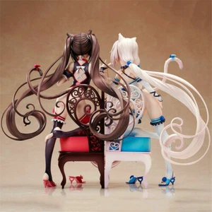 NEKOPARA Chocola Vanilla PVC Figure Anime Girl Chair Statue Model Toy Decoration - Picture 1 of 8