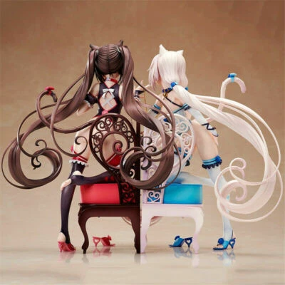 NEKOPARA Chocola Vanilla PVC Figure Anime Girl Chair Statue Model Toy Decoration - Image 1 of 4