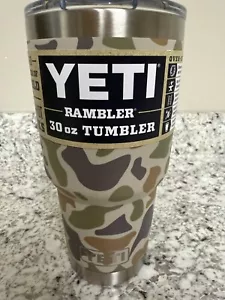 YETI DUCK TAN CAMO 30 oz Rambler TUMBLER with Magslider Lid NEW Sold Out LE - Picture 1 of 4