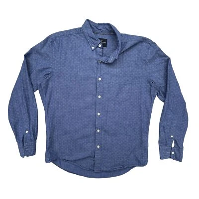 American Eagle Shirt Mens Medium Blue Button Down Casual Long Sleeve Pocket - Image 1 of 4