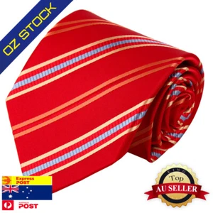 Red Stripes Work-Utility Presents Idea Silk Neck Tie For Men By Epoint ZL4010 - Picture 1 of 3