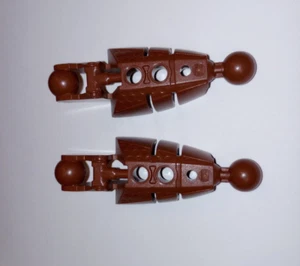 2 Lego part 53574 Bionicle Brown Leg Lower Section 2 Ball Joints Piraka style - Imagen 1 de 12