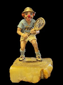 Vintage Ron Lee Clown Figurine Statue Signed Tennis Pro 1981 - Picture 1 of 12