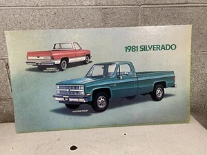 1981 Chevrolet Silverado Fleetside Pickup Truck  Dealer Showroom Cardboard Sign - Picture 1 of 15