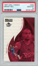 1997 GRANT HILL U. D. COLLECTOR'S CHOICE #363 PSA 10 POP 2