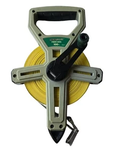 Mater Force 100ft. Open Reel Fiber Glass Measuring Tape w/Handle & Ground Spike - Picture 1 of 4