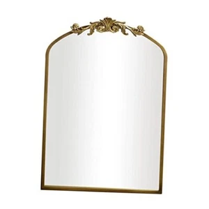 Vintage Gold Arched Mirror 24"x36", Traditional 24"L x 36"W Bronze Gold - Picture 1 of 8