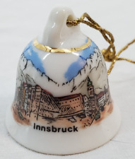 VINTAGE ~ Miniature Ceramic Bell ~ INNSBRUCK, AUSTRIA Souvenir