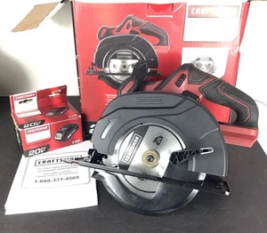 CRAFTSMAN 125.CC20A 20V CORDLESS 6.5" CIRCULAR SAW WITH BLADE With 20V Bat - Picture 1 of 6
