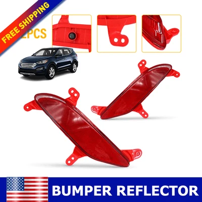 Luz de parachoques trasera 2 piezas para Hyundai Santa Fe 2013-2016 Sport luz de freno lámpara EE. UU. Foto 1 de 4