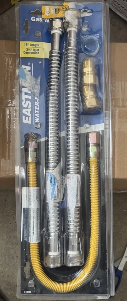 Eastman Gas Stainless Steel Water Heater Installation Kit #48280 18" Length - Image 1 of 1