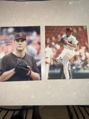 FOTO 8X10 FIRMADA AUTO ANDY BENES & GREG HARRIS SAN DIEGO PADRES Foto 1 de 3