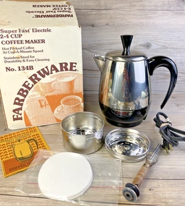 Farberware SUPERFAST Automatic 2-4 Cup Electric Coffee Percolator Model 134B VTG - Picture 1 of 15