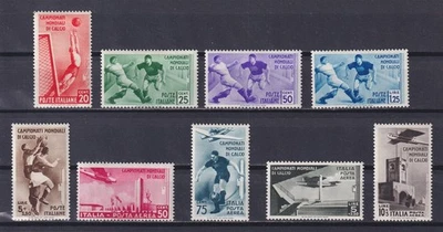 ITALIA 1934, Sc# 324-328, C62-C65, Campeonato Mundial de Fútbol, MH Foto 1 de 2