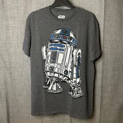 Классическая серая мужская футболка Star Wars R2D2 средний размер 2016 - Изображение 1 из 4