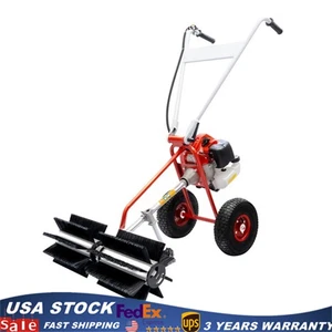 Portable Artificial Grass Brush Power Broom Handheld Turf Lawn Sweeper Device US - Picture 1 of 12