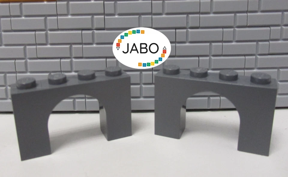 A10/8/4) LEGO 2x 4490 Arco Ladrillo 1x4x2 Nuevo Gris Oscuro 8801 7948 Foto 1 de 1