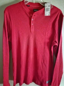 Buffalo By David Bitton Heather Red Henley taglia M - Foto 1 di 9
