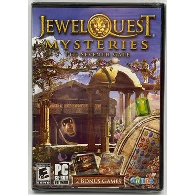 2013 Jewel Quest Mysteries: The Seventh Gate PC Game With 2 Bonus Games SEALED - Image 1 of 2