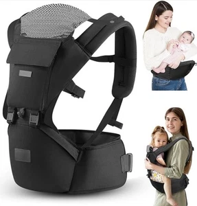 6-in-1 Babytrage mit Hüftsitz und Rückenstütze Für Neugeborene bis Kleinkinder#J - Zdjęcie 1 z 7