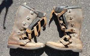 Vintage 70’s Leather Moto-cross Men’s Boots Mad Max Style - Picture 1 of 16