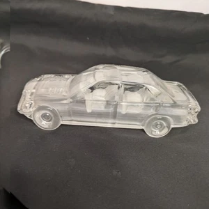 Hofbauer Lead Crystal Mercedes Benz Glass Model Car 7" Long 3" Wide Frosted - Picture 1 of 24