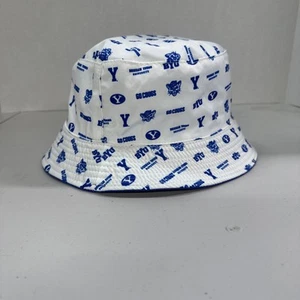 BYU Cougars Hat Cap Bucket Mens One Size Blue White Reversible Utah - Picture 1 of 6