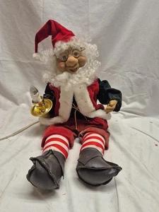 Rennoc Santa Claus 24" Animated Illuminated Candle Vintage Electric TESTED WORKS - Picture 1 of 7