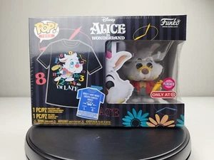 Funko Pop! Alice nel Paese delle Meraviglie Flocked White Coniglio & T-shirt (L) set Disney - Foto 1 di 21
