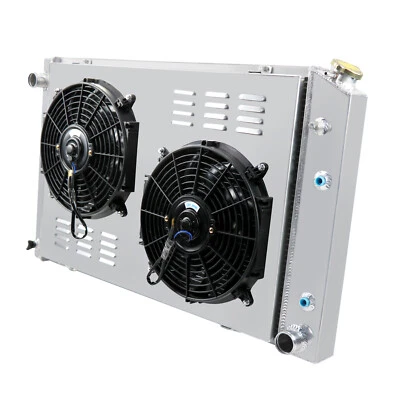 3 Row Radiator+Shroud Fan For 1973-1987 Chevy C/K C10 C20/30 K10/20 GMC C2500 Foto 1 de 4