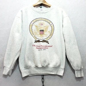 VTG 1997 Commemorative Clinton Gore Innaugeration Sweatshirt American Knitwear L - Picture 1 of 8